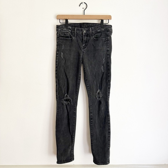 VINCE vntg black distressed skinny jeans - Picture 1 of 6